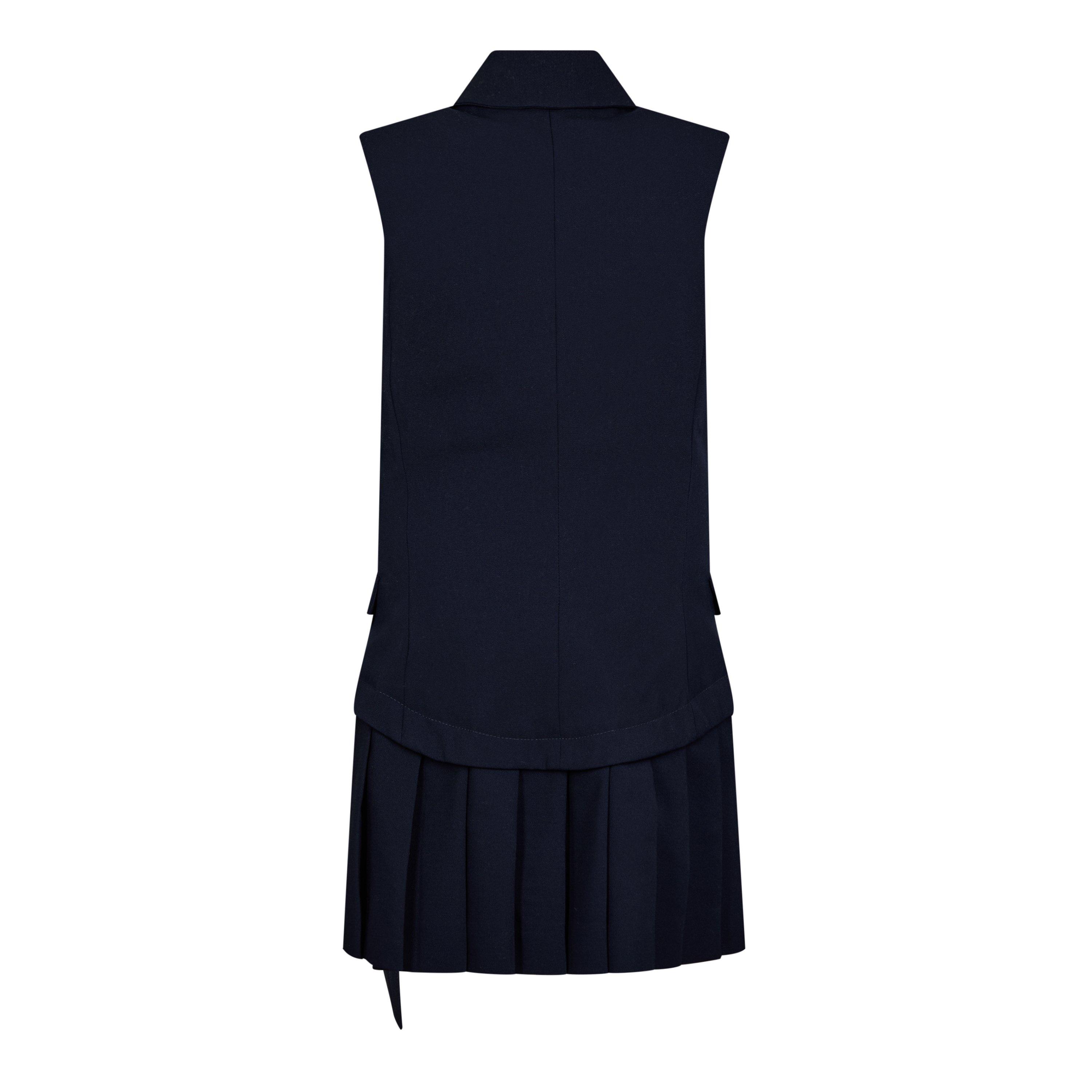 Off White Buckle Pleated Mini Dress