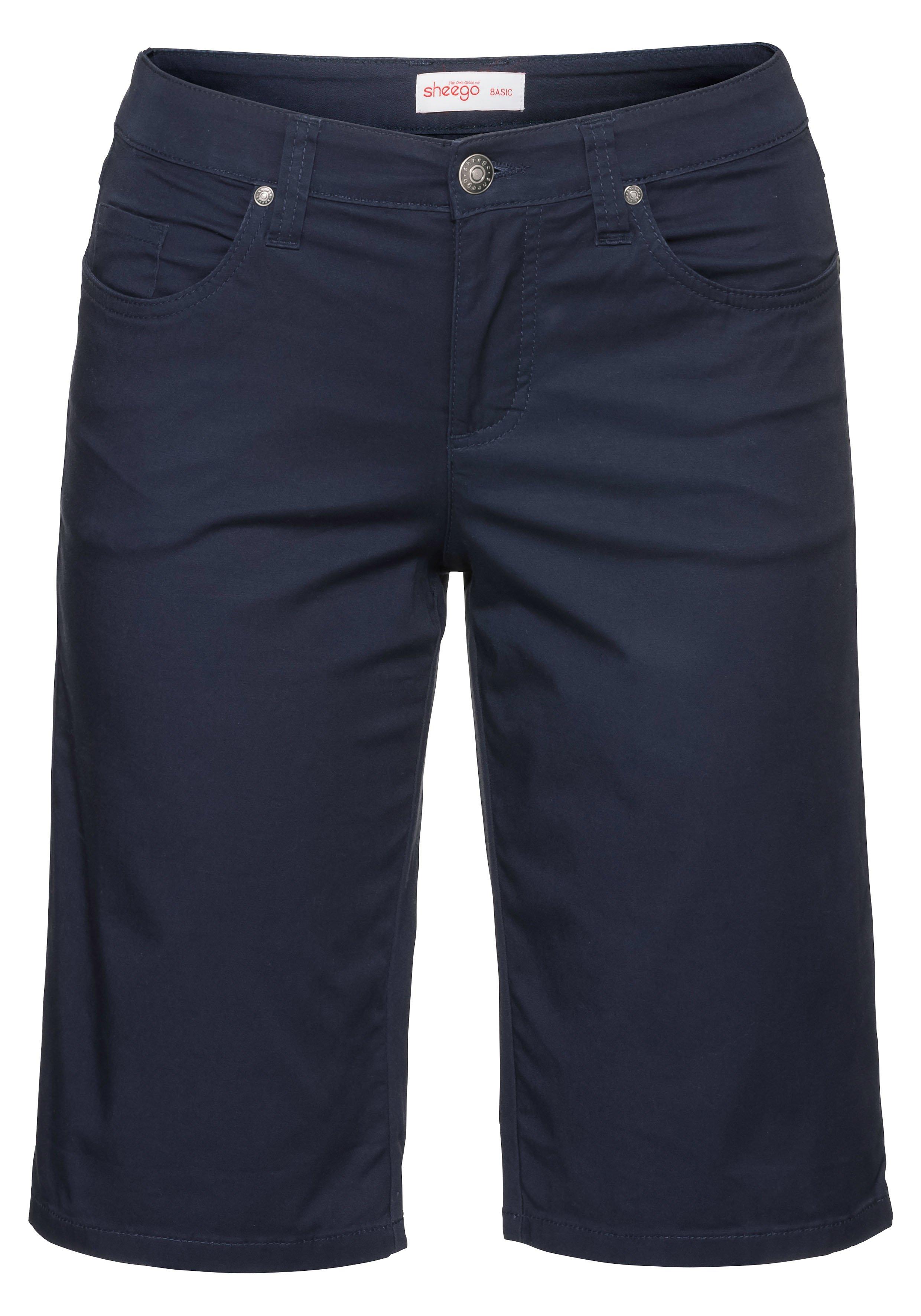 Bermudas in 5-Pocket-Form, aus Baumwoll-Twill
