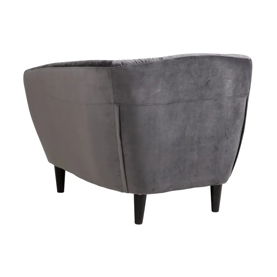 Fauteuil Thyrza - fluweel - donkergrijs