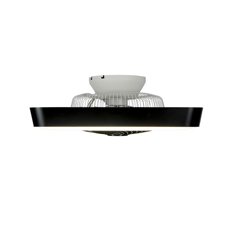 Plafondventilator vierkant zwart incl. LED dimbaar - Climo