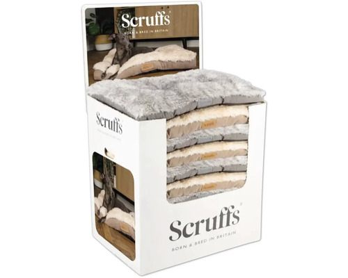 Scruffs Slumber hondenkussen/matras, 82 x 58 cm, machinewasbaar, antislip onderkant, diverse kleuren: bruin of grijs