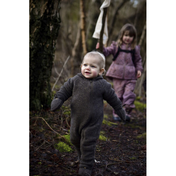 Mikk-Line Wool Baby Suit Dark brown melang