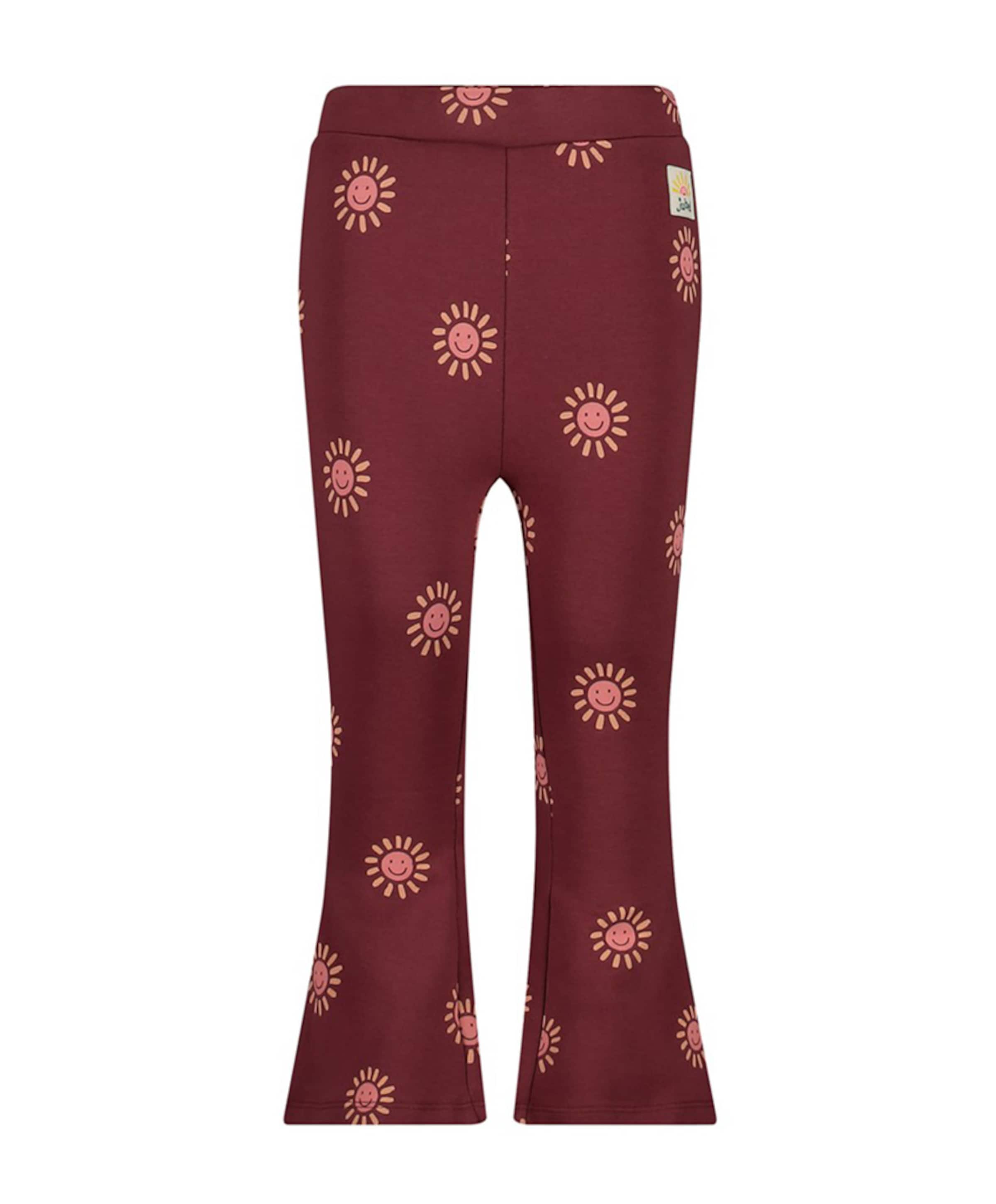 Jubel Flared broek AOP meisjes broek bordeaux