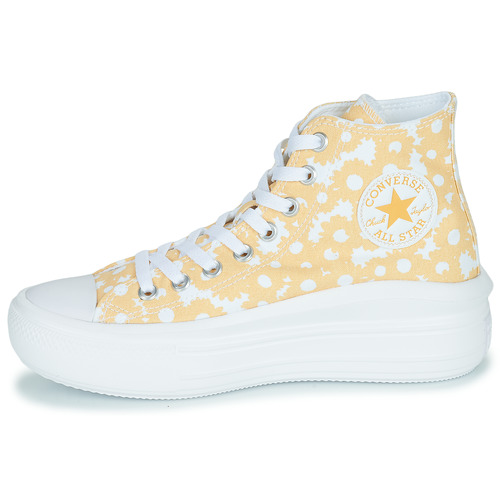 Converse - CHUCK TAYLOR ALL STAR MOVE FLORAL PLATFORM LO-FI CRAFT HI - Jaune