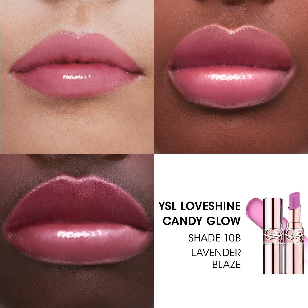 YSL LOVESHINE CANDY GLOW  BAUME À LÈVRES TEINTÉ - 10B LAVENDER BLAZE