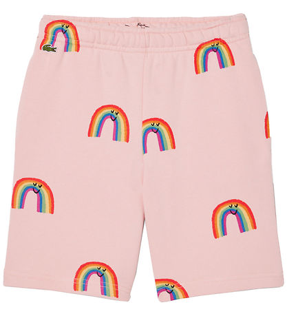 Lacoste Sweatshorts - Pink m. Regenbögen