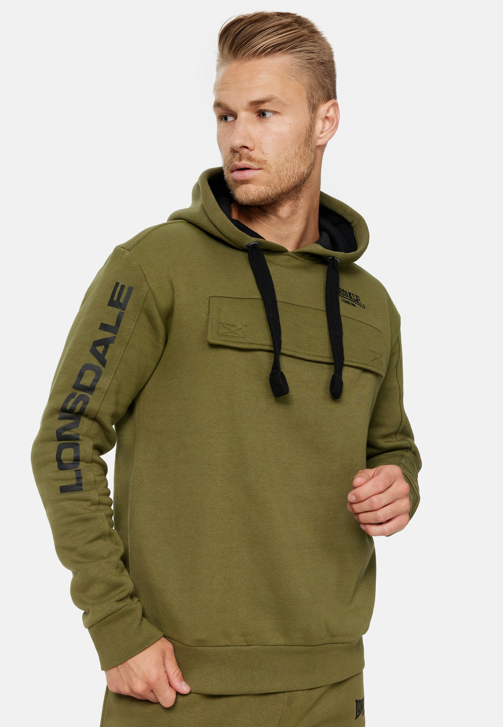 Lonsdale Herren Kapuzensweatshirt normale Passform RUSHEN