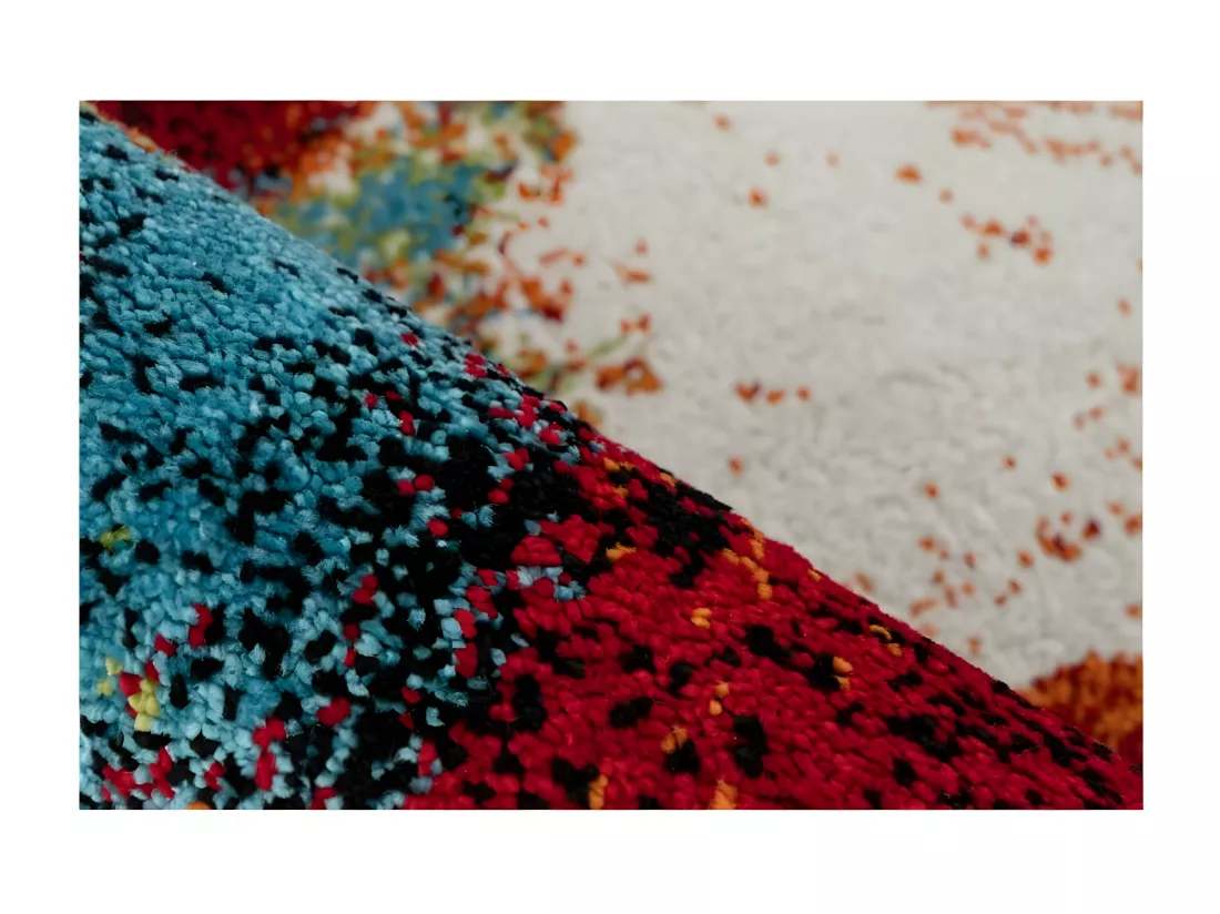 Tapis 170x120cm, design F604E coloris multicolore - Confort et élégance pour votre intérieur