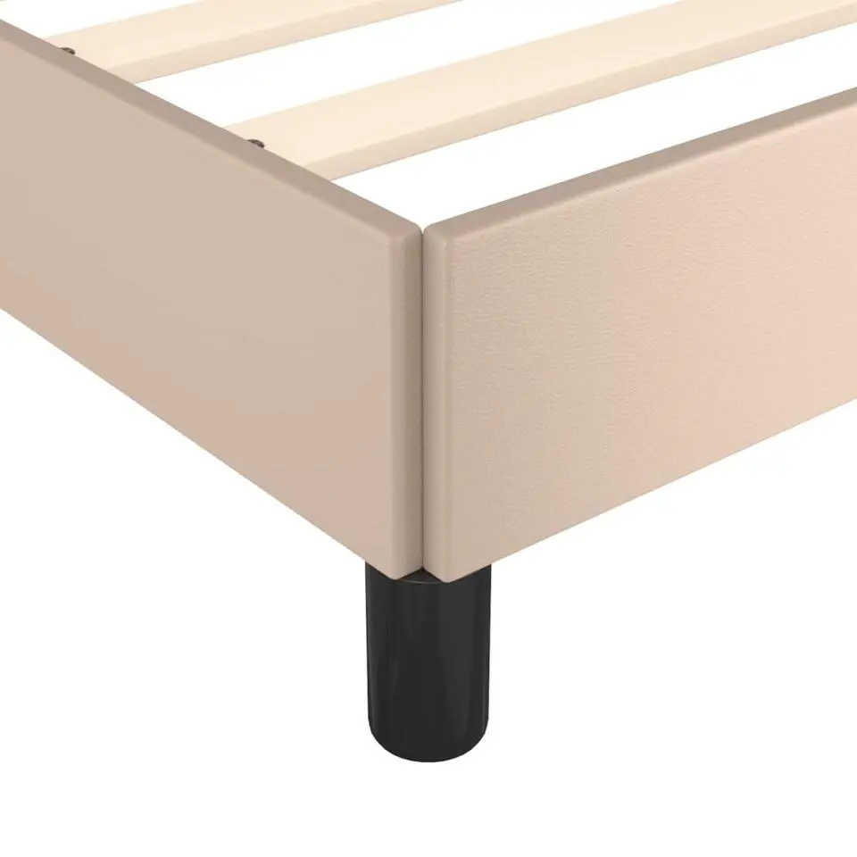 vidaXL - Eenpersoonsbed frame - Cappuccinokleurig - Kunstleer - 90x190 cm