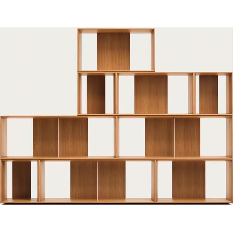 Lot de 9 étagères Litto modulables en placage de bois 202 x 114 cm