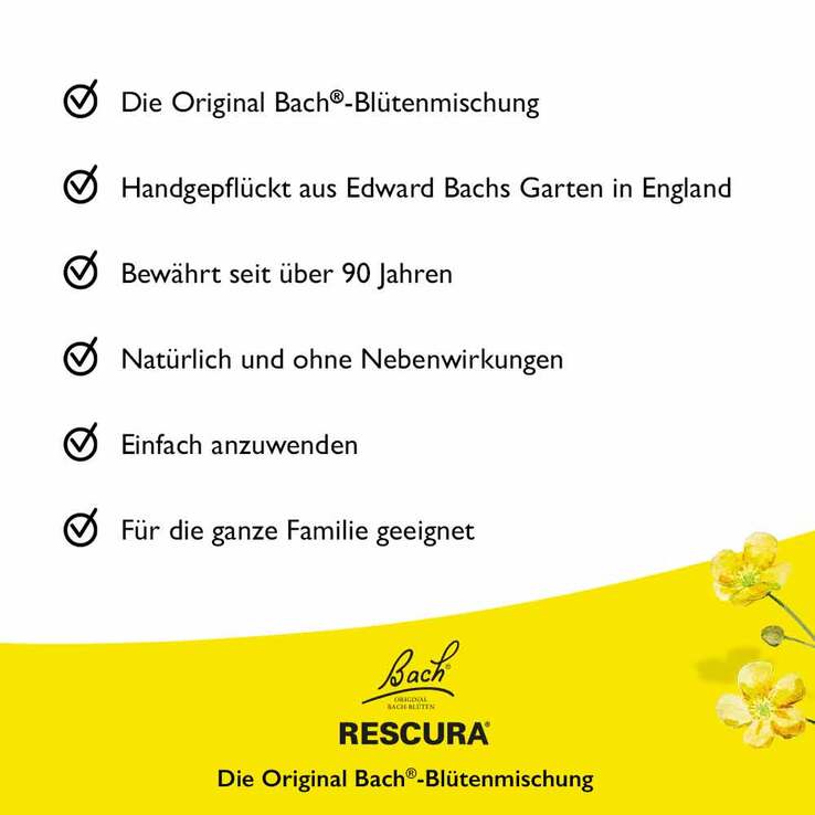 Bachblüten Original Rescura Tropfen mit Alkohol, 10 ml