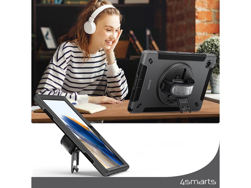 4smarts Tablet Back Cover Rugged GRIP Galaxy Tab S9 FE Robuste Schutzhülle für Samsung Galaxy Tab S9 FE