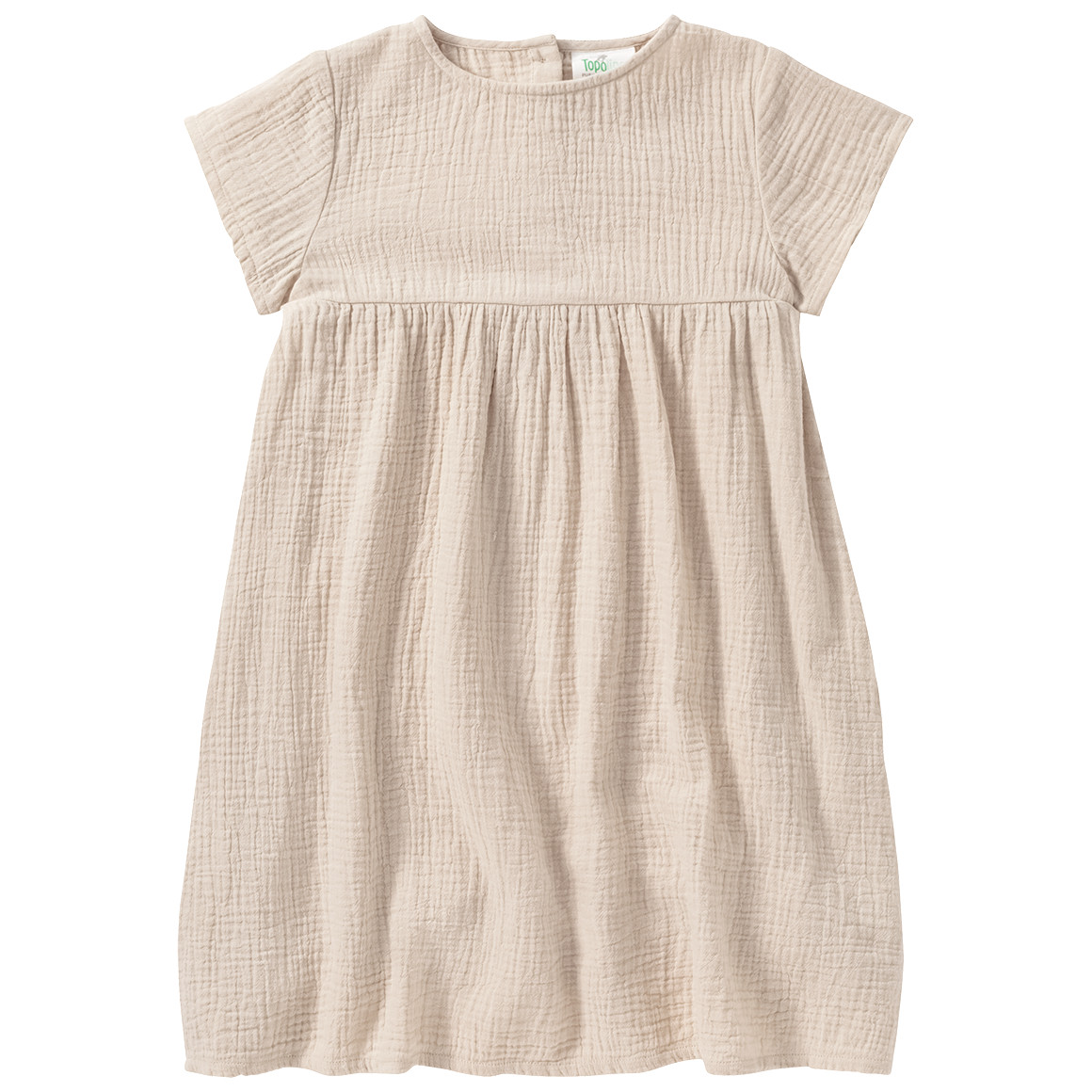 Topolino Pure Collection Mädchen Musselin-Kleid mit Teilungsnaht hellbeige
