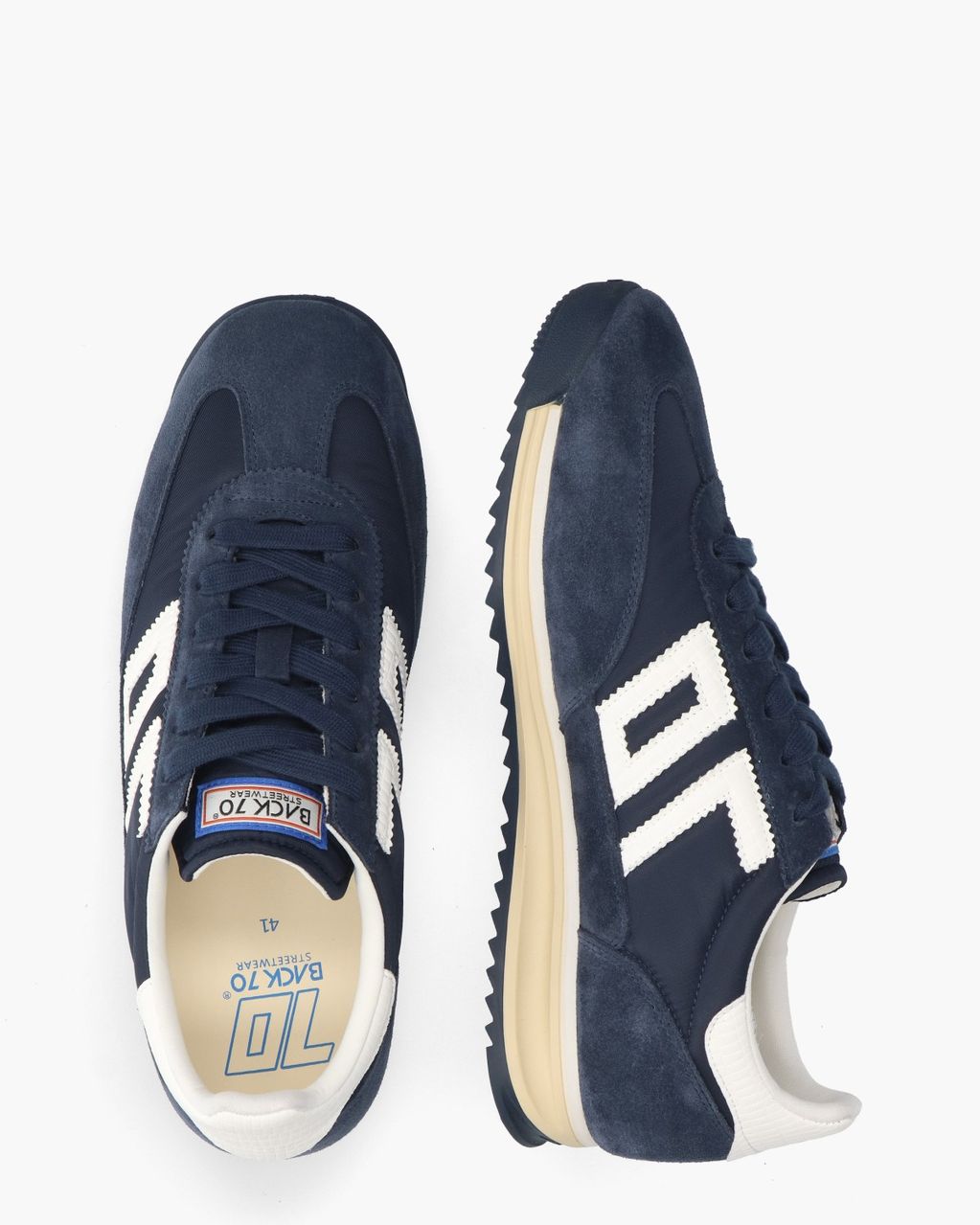 Back 70 Jogger Donkerblauw/Wit Herensneakers