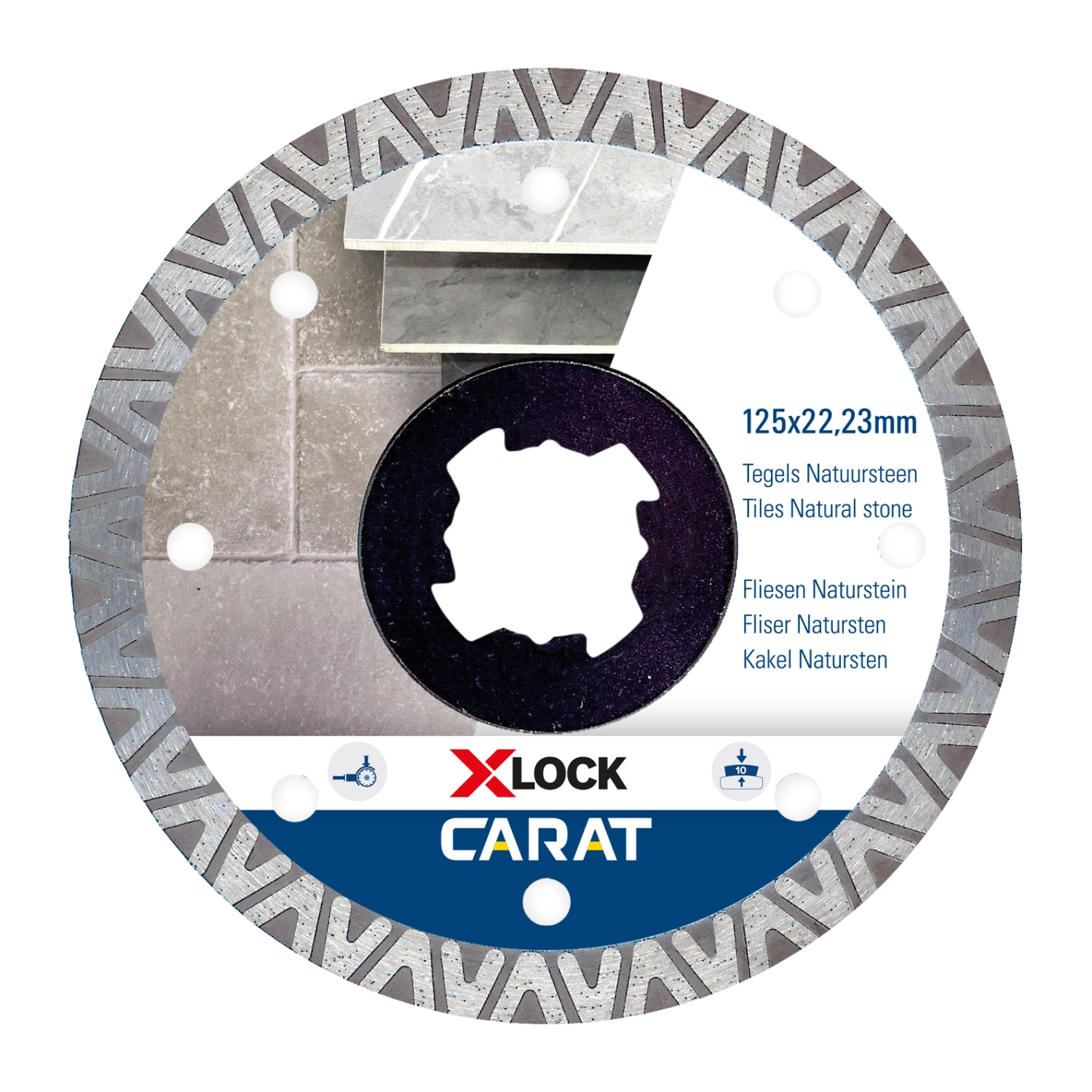 CARAT CTXLOCK125 Diamantzaag X-LOCK Tegels Ø125x22,23 MM