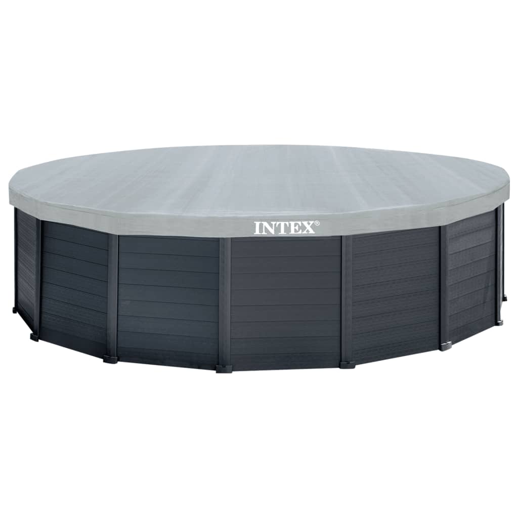 Ensemble de piscine hors sol graphite gray panel 478x124 cm