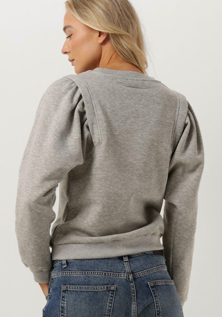 RUBY TUESDAY lichtgrijze ruby tuesday trui timothee sweat top with shoulder detail