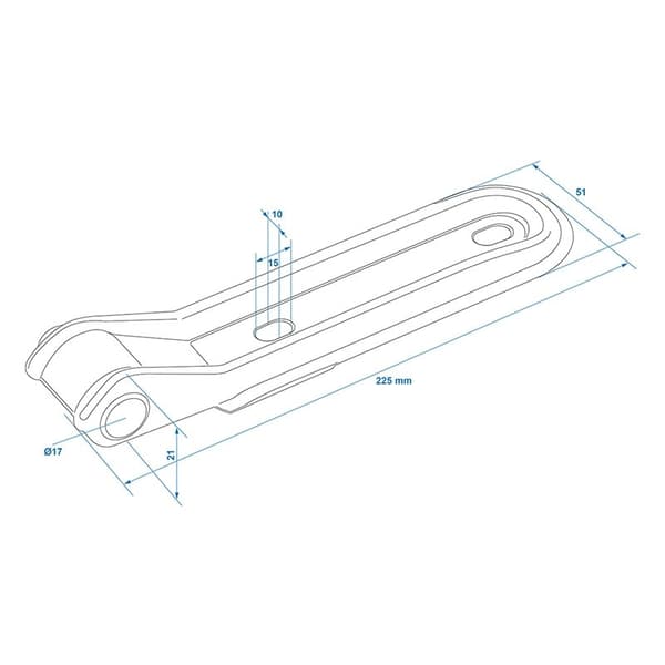 Tilhengerhengsel 220mm