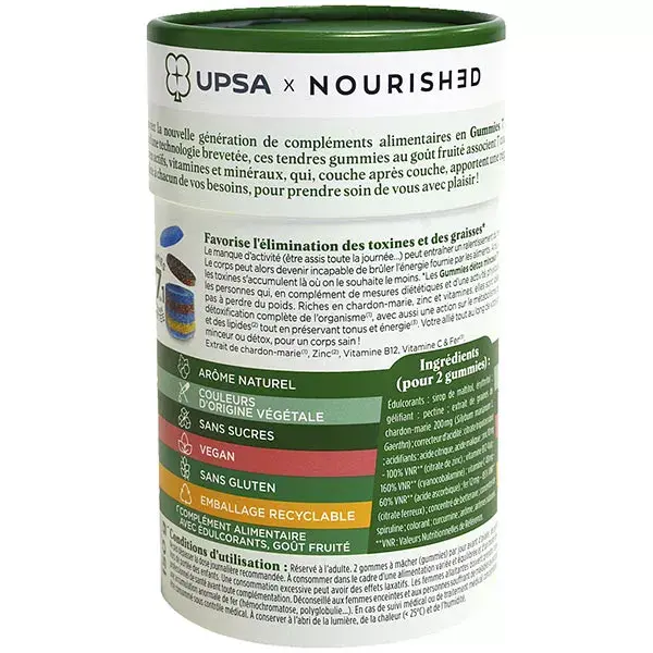 UPSA x Nourished Gummies 7 em 1 Detox Emagrecimento 30 gomas