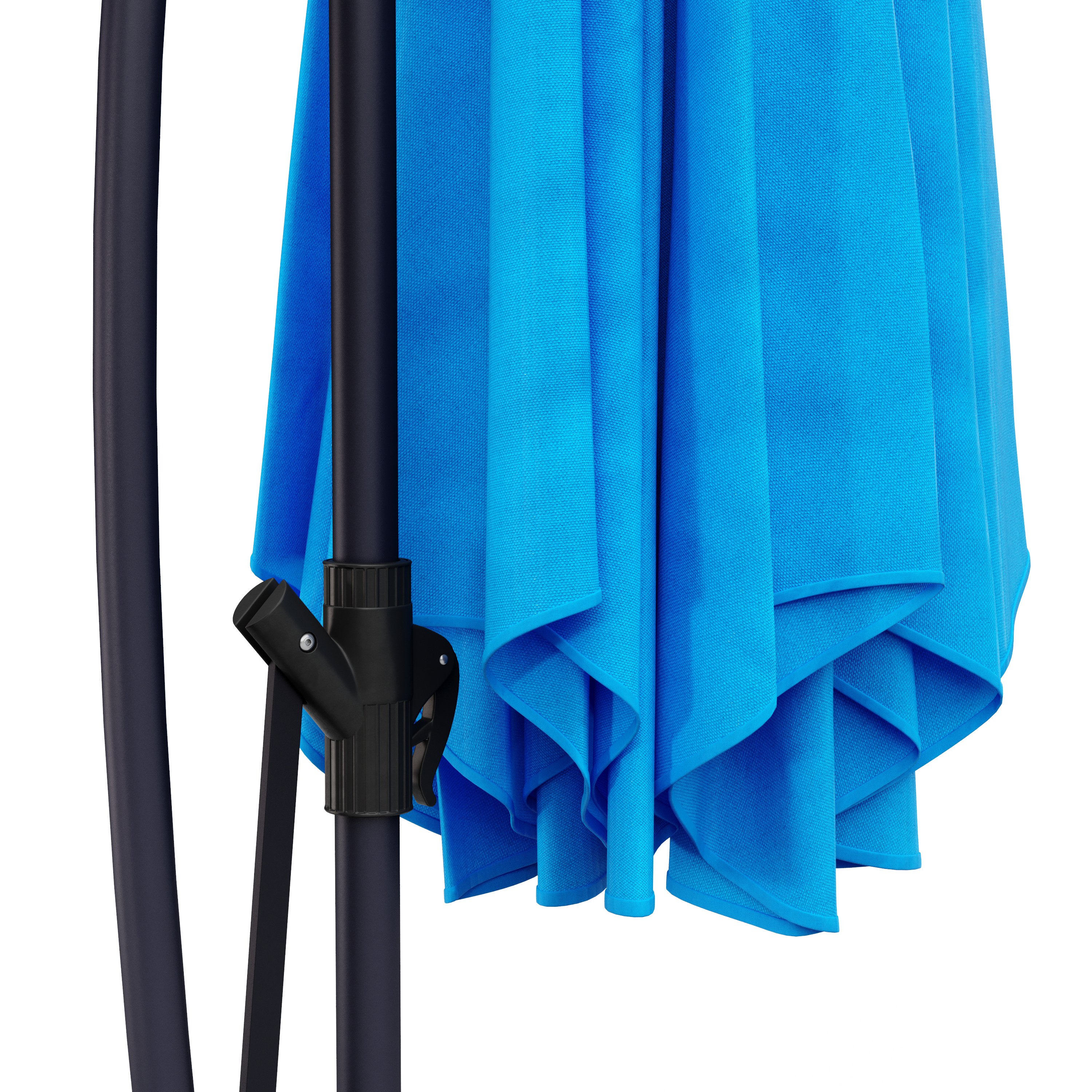 Sonnenschirm Ampelschirm BAY mit LED 350 cm blau