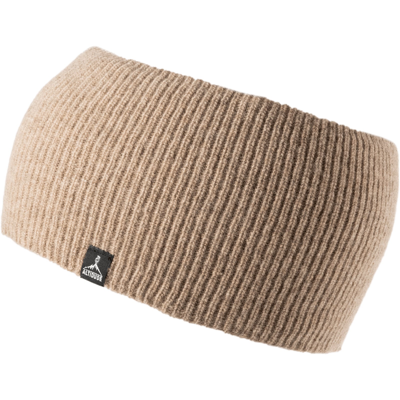 ALTIDUDE Merino Stirnband Hermit Ripp Strick Kopfband Ohren Schützer Lamm Wolle Farbe: sand