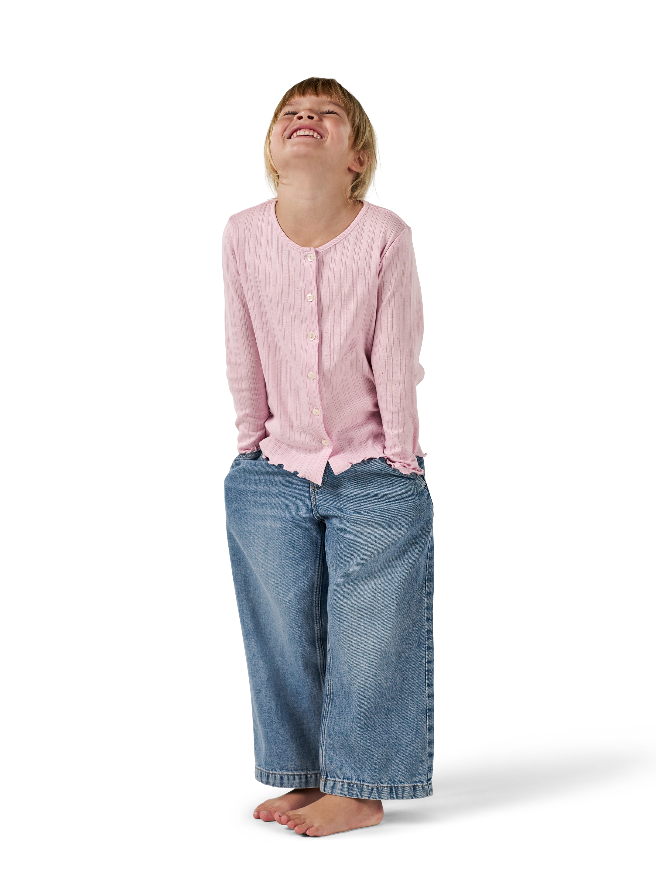 Pointelle cardigan van katoen voor kinderen