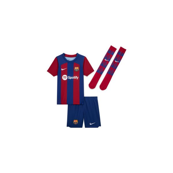 Nike Conjunto FC Barcelona Primeiro Equipamento 23/24 Jr Deep Royal Blue-Noble Red-White 116 - 122 cm - DX2801-456-116 - 122 cm