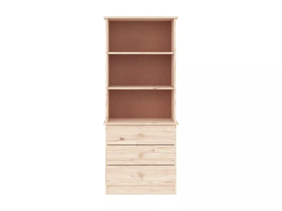 Bibliothèque avec tiroirs ALTA 60x35x142 cm bois massif de pin