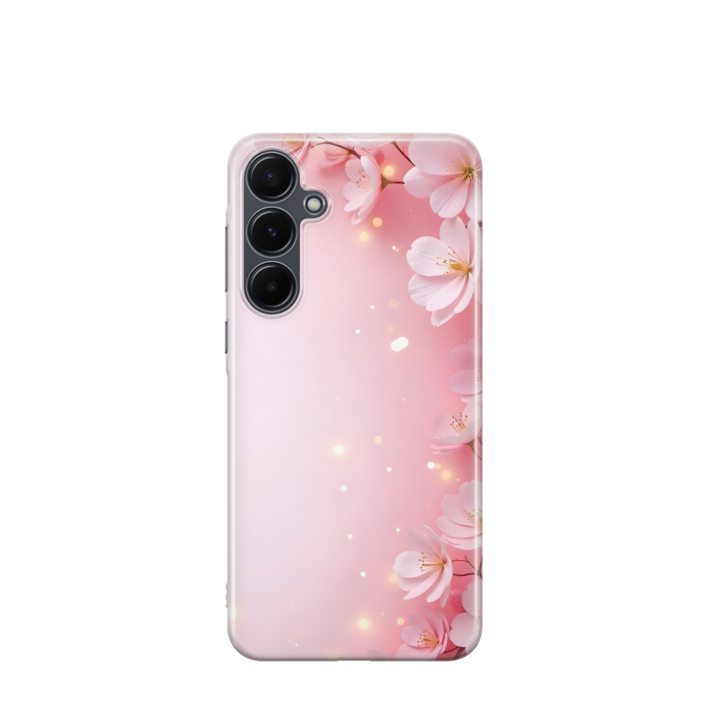 Samsung Galaxy A55 Gummi Hülle Blütenzauber in Rosa - Rosa