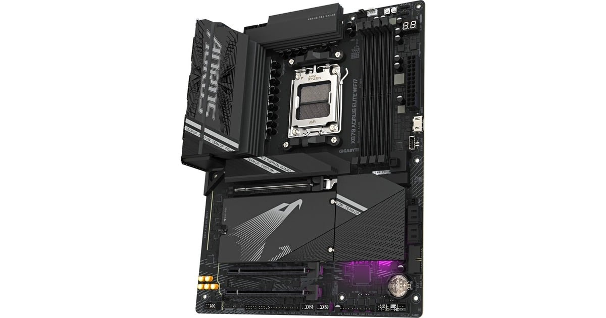 GIGABYTEX870 AORUS ELITE WIFI7 socket AM5 moederbord  (Zwart, RAID, 2.5 GB-LAN, WLAN, BT, Sound, ATX)