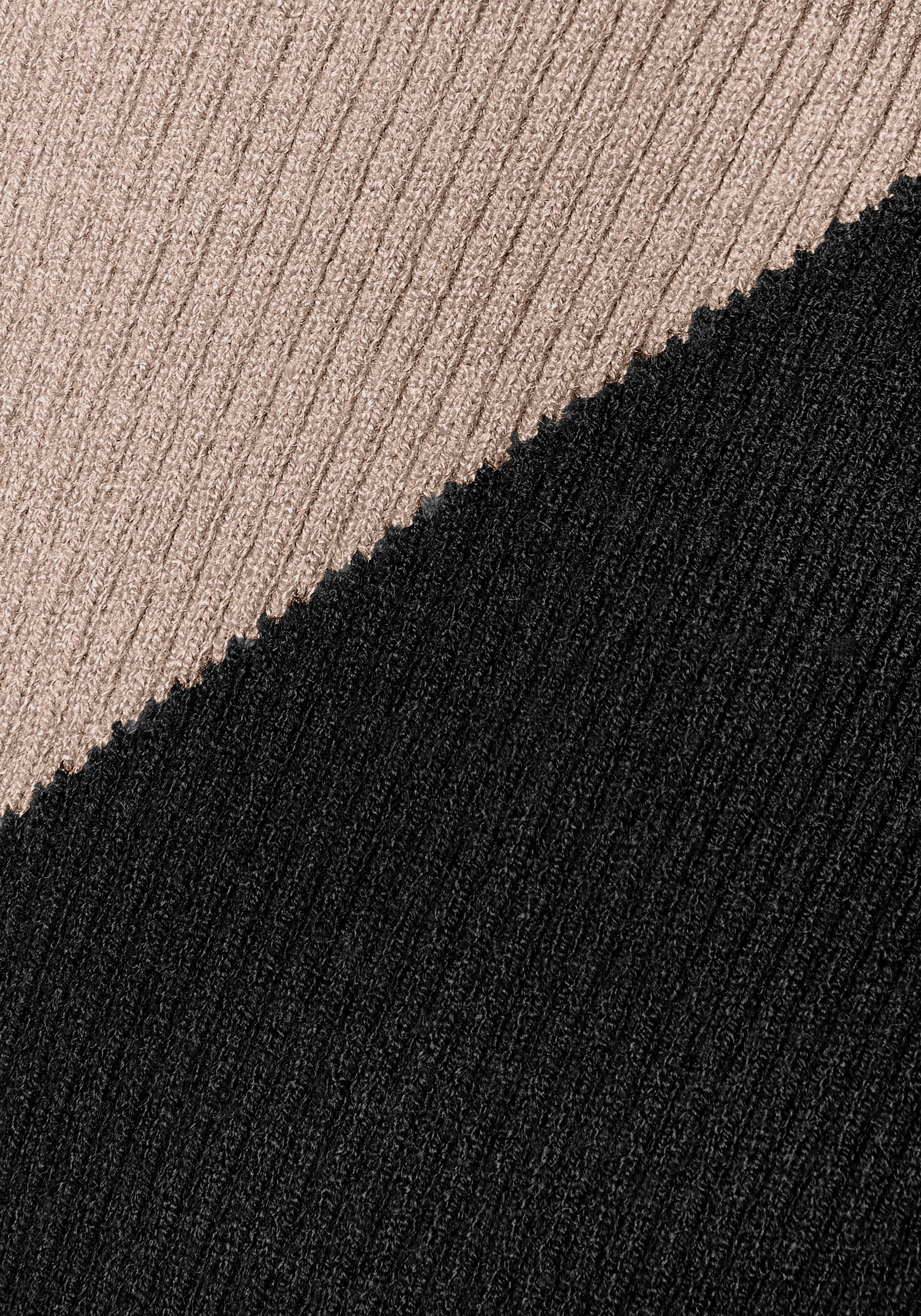 LASCANA Strickkleid in Kontraststrick, Winterkleid