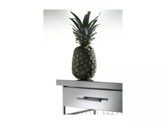Chariot de cuisine avec plan de travail en inox - 93*48*34 cm - AFINITY INOX