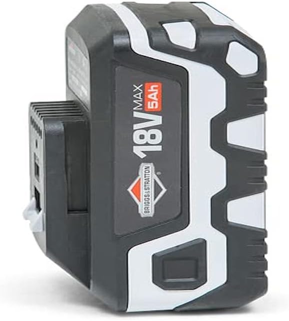 Briggs & Stratton 18 V Lithium-Ionen 5,0 Ah Akku für Murray, Sprint 18 V, mit USB-Anschluss, 3 Jahre Garantie, 1697533