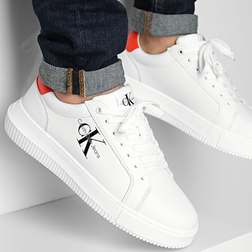 Baskets Chunky Cupsole Mono 0681 Bright White Cherry Tomato