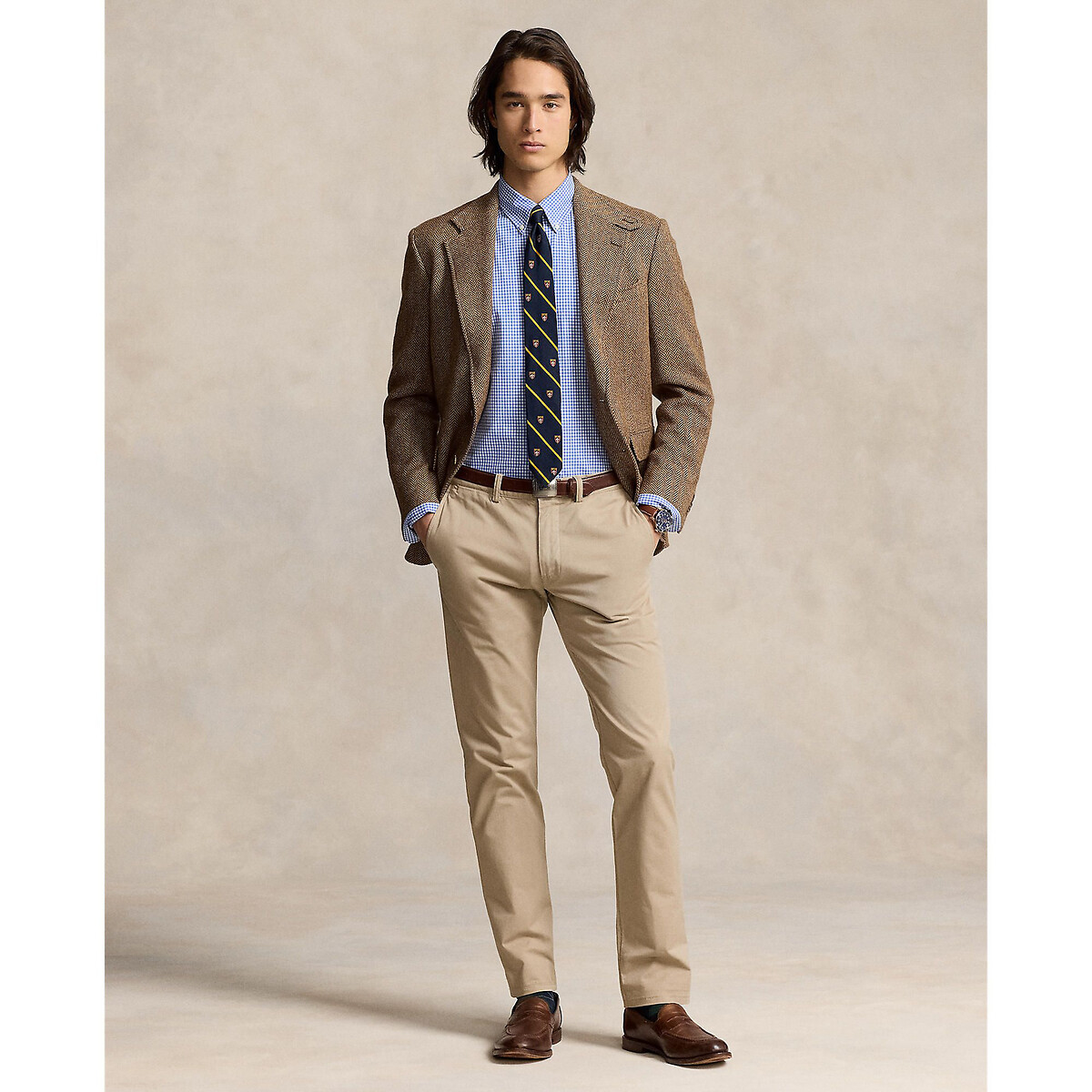 POLO RALPH LAUREN<br>Camisa de popeline elástica, corte slim