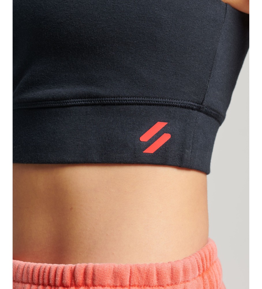 Sutiã esportivo Superdry Core de algodão orgânico azul marinho