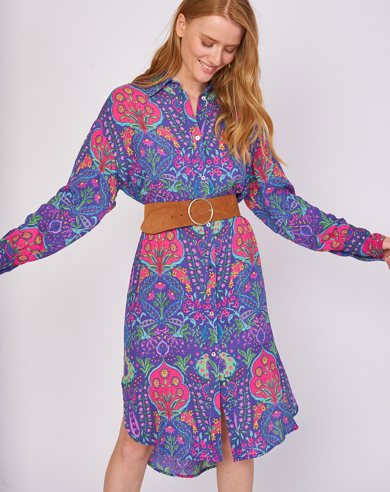 Derhy Robe Chérie imprimée marine
