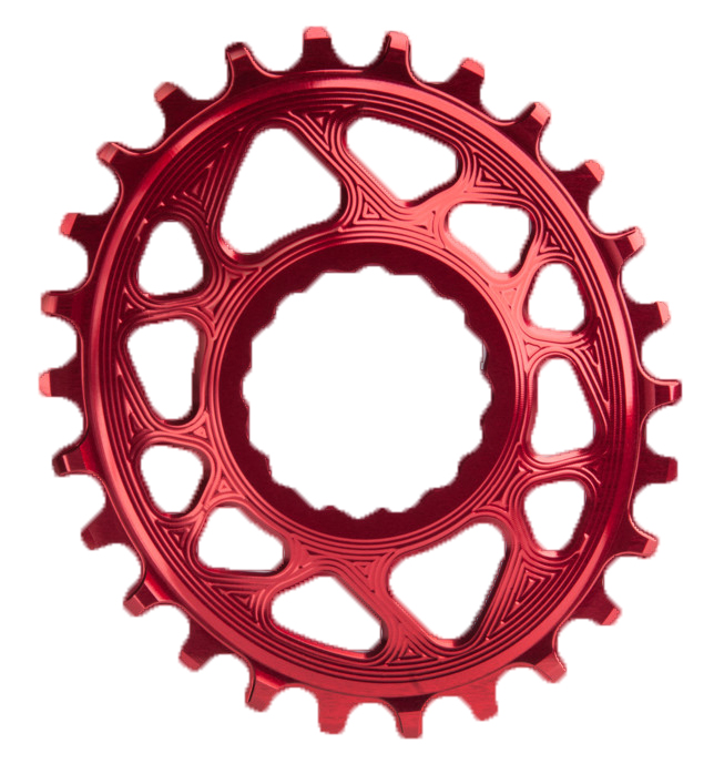 AbsoluteBlack Oval 30T Klinge Direkte Montering (Raceface) Rød 3 mm offset