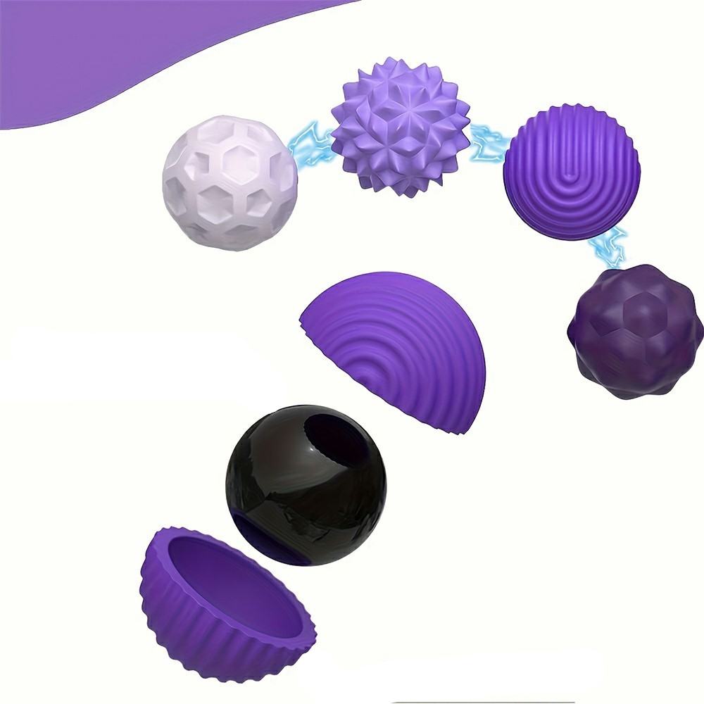 (8er Set) Magnetische Silikon Fingertrainer Muskeltrainer Handtrainer inkl. Aufbewahrungstasche - Lila