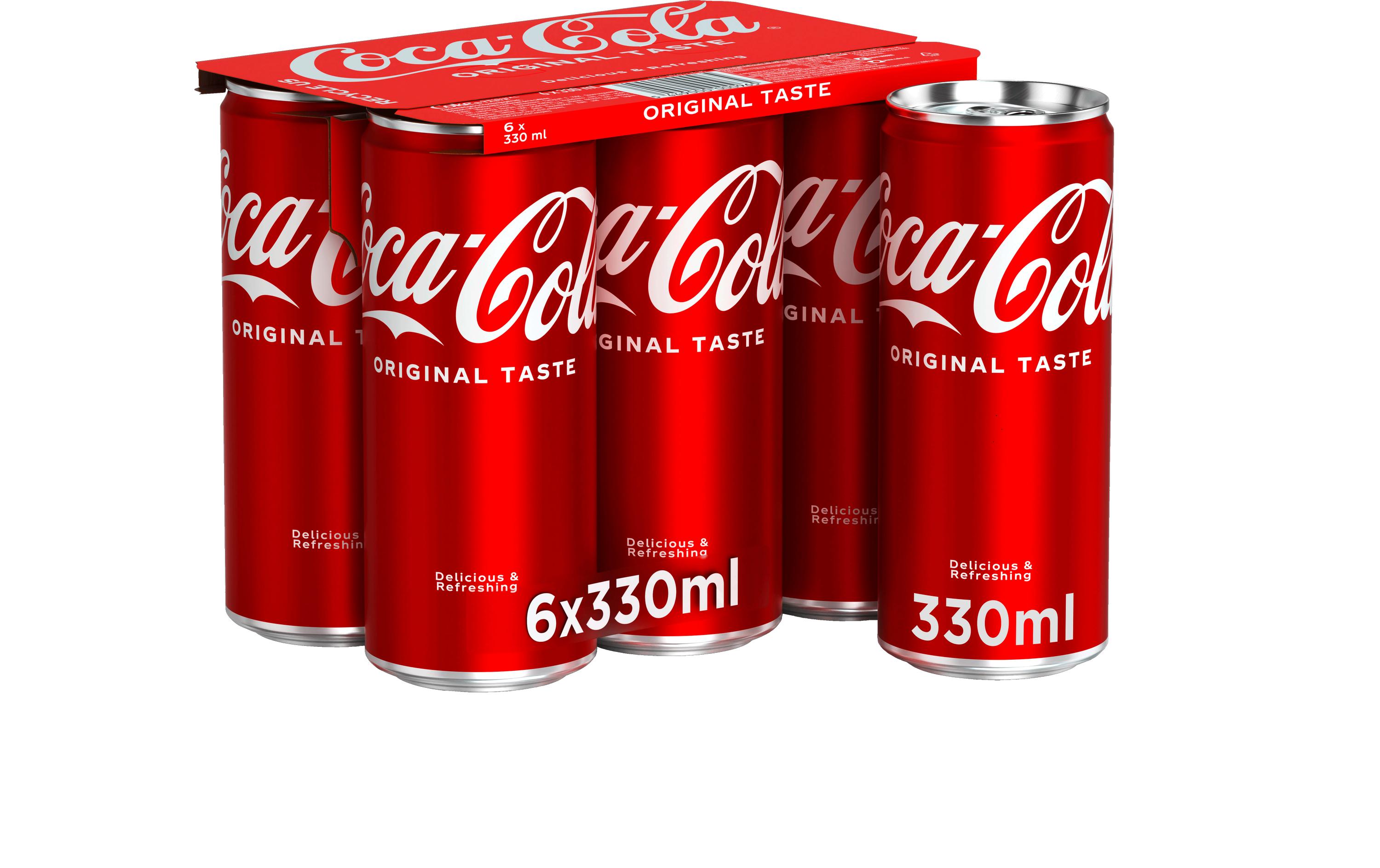 Soft-Drinks Coca-Cola 6 x 0.33 lPrickelndes Erfrischungsgetränk mit Koffein