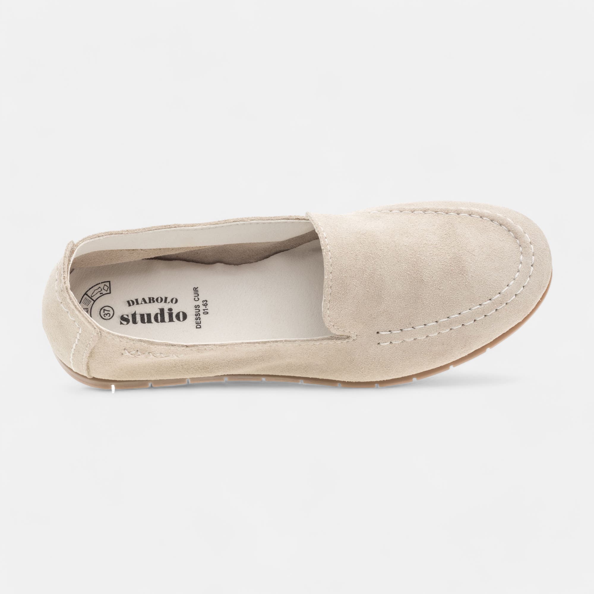 Mocassins Femme en cuir blanc