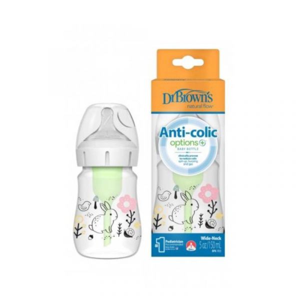 Dr. Brown's Biberão Options  Boca Larga 150 ml Bosque