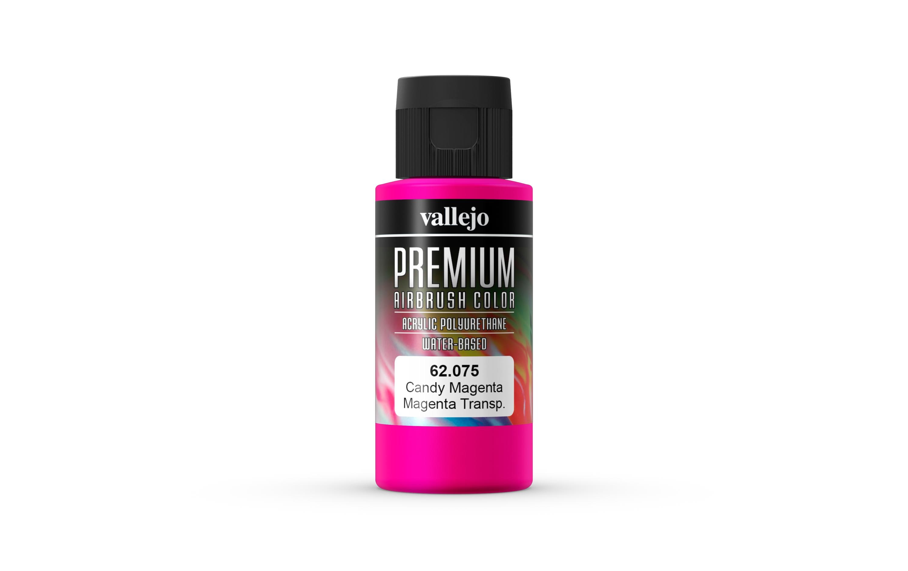 Airbrushfarbe Premium, Candy-Magenta, 60 mlPremium Airbrush Farbe zum Lackieren von Lexan, Polycarbonat, Glasfaser, Metall und Polyethylene
