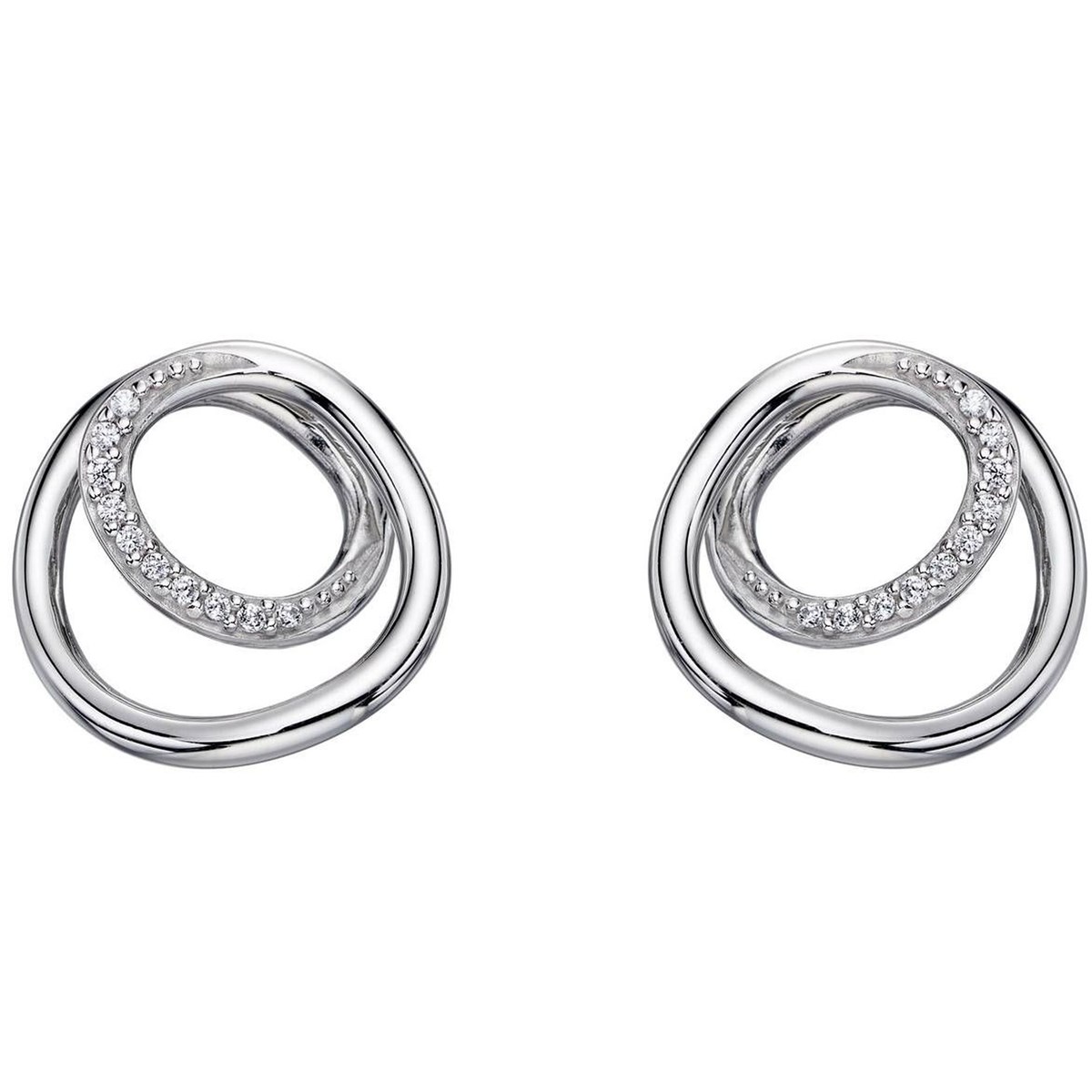 Boucle d'oreille zirconium en argent 925/1000