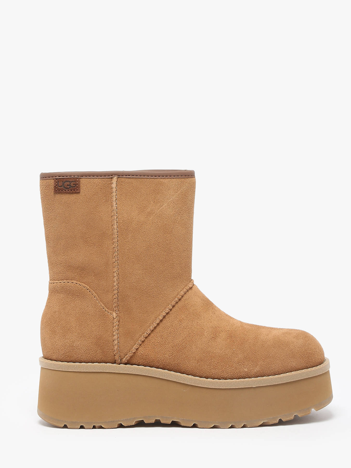 Bottes semelle compense en cuir UGG