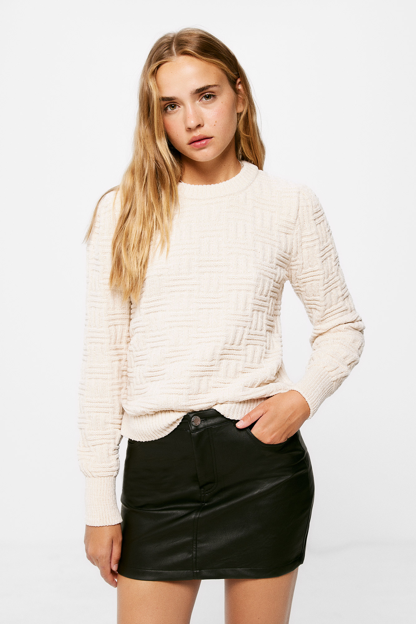 Jersey de chenille lurex