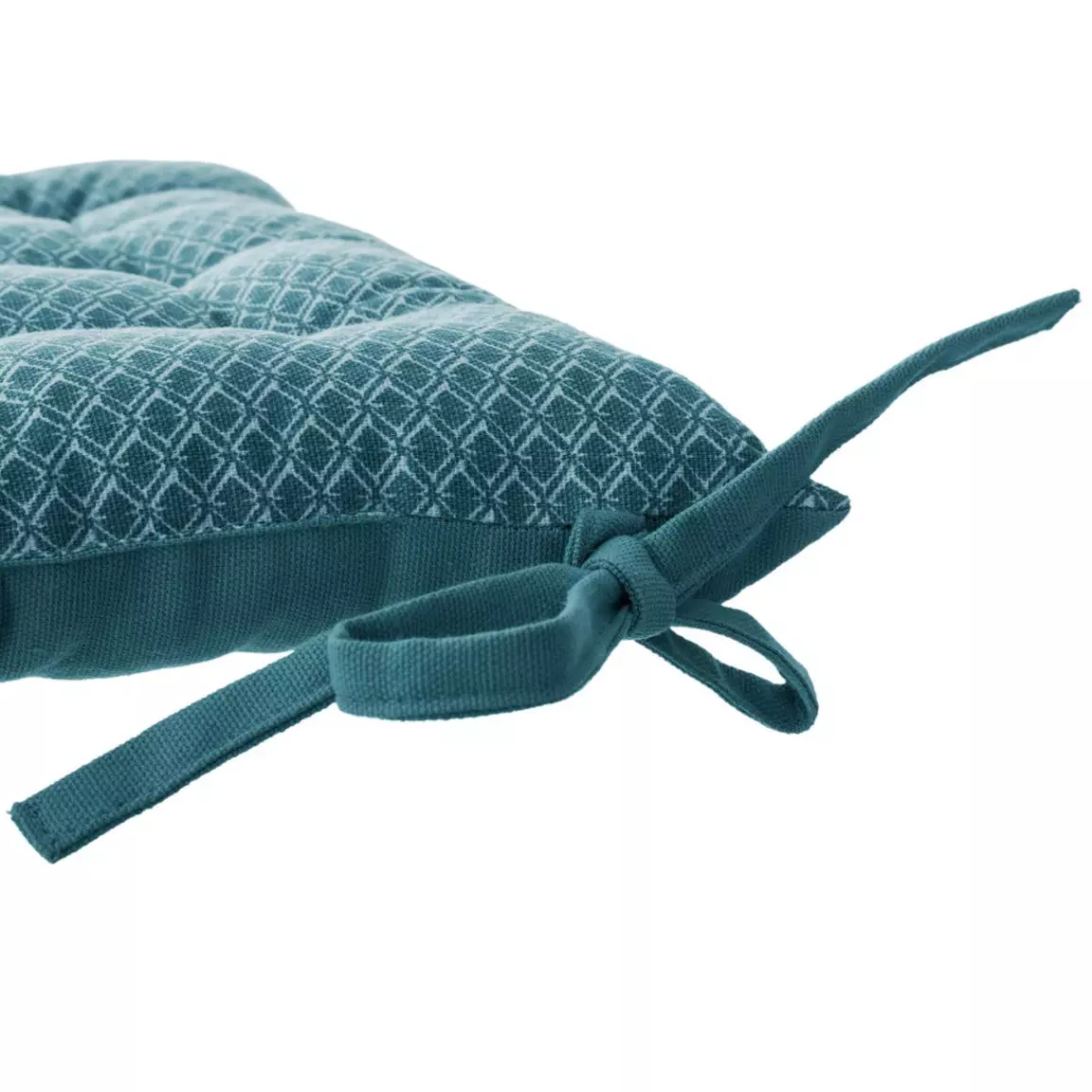 Coussin de chaise carré (38 x 38 cm) Otto Bleu canard