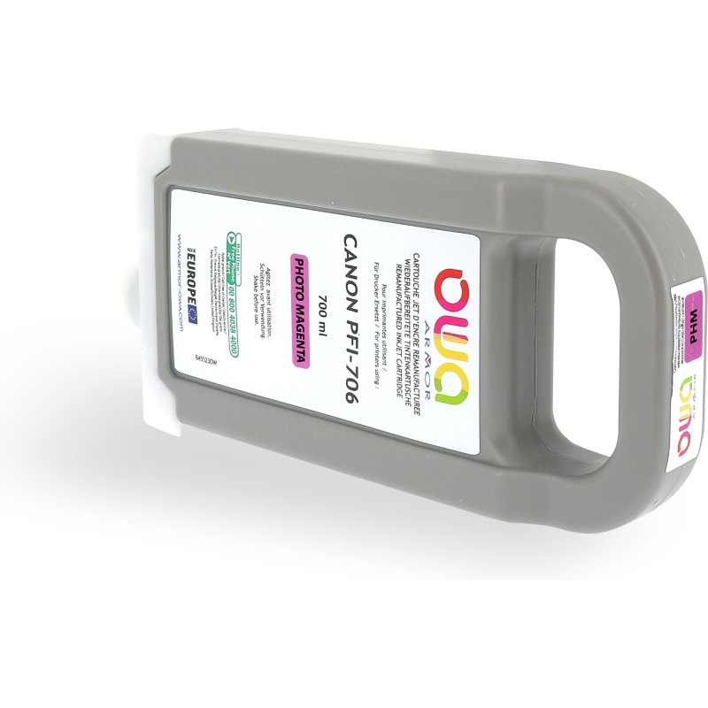 Cartouche d'encre traceur remanufacturée OWA - standard - Magenta Clair - pour CANON PFI-706 PM