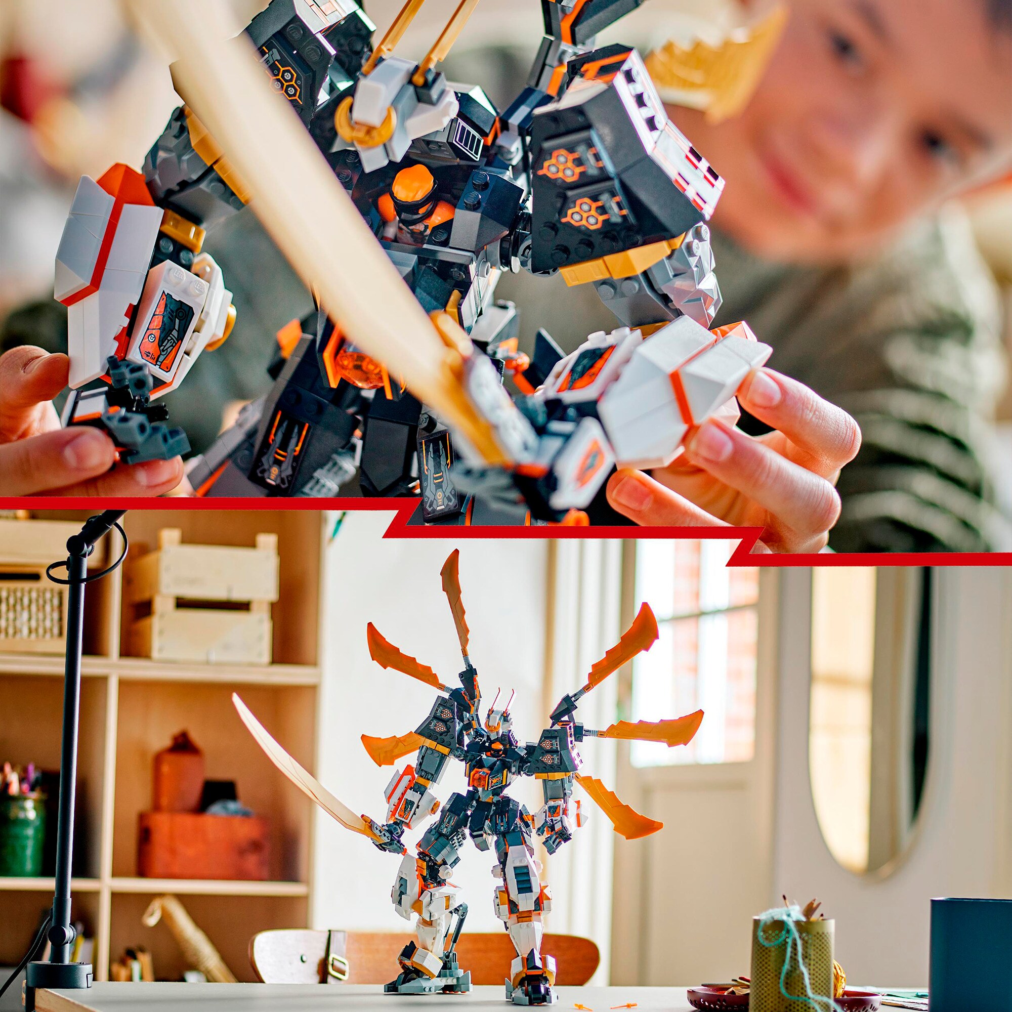 LEGO Konstruktionsspielzeug Ninjago Coles Titandrachen-Mech