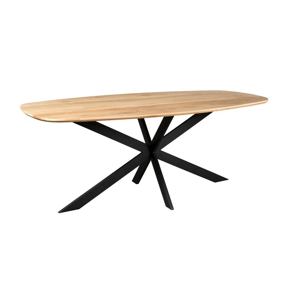 Eettafel Deens Ovaal Naturel Hout - 180x90x76cm - Ferris